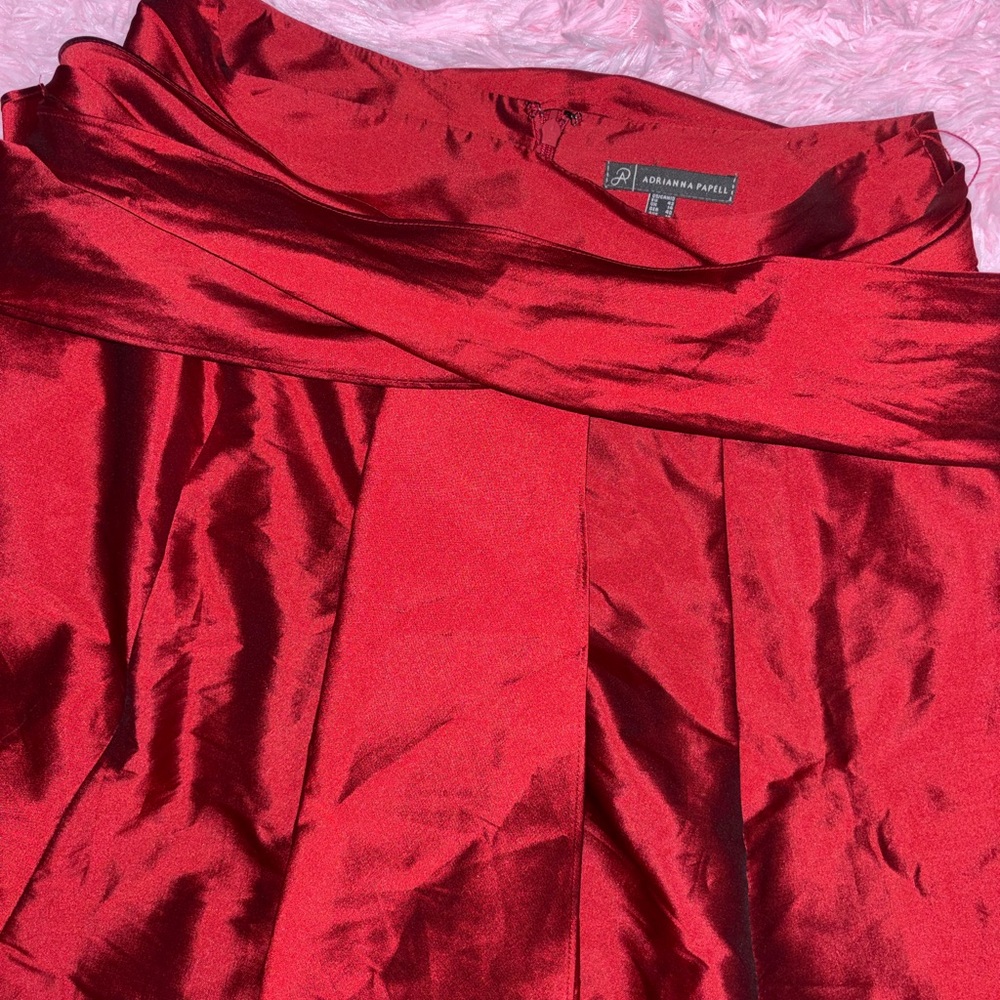✨OFFERS WELCOME✨Adrianna Papell Wine High Low Skirt - Size 10 - Picture 2 of 4